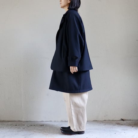ASEEDONCLOUD アシードンクラウド　Chimney ash wool Seiyakou inverness coat #navy