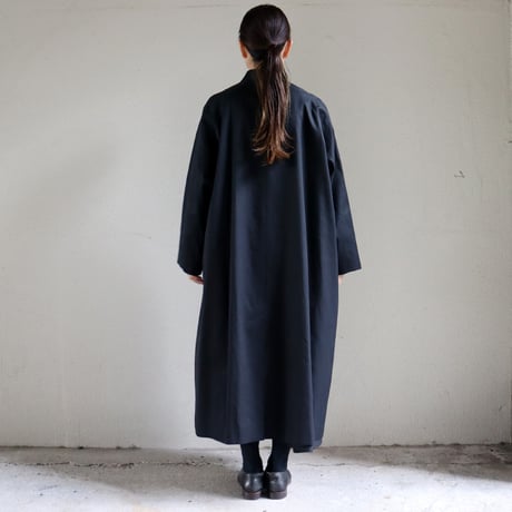 atelier naruse アトリエナルセ 　コットンスタンドカラーコート cotton stand collar coat #ブラック　【送料無料】
