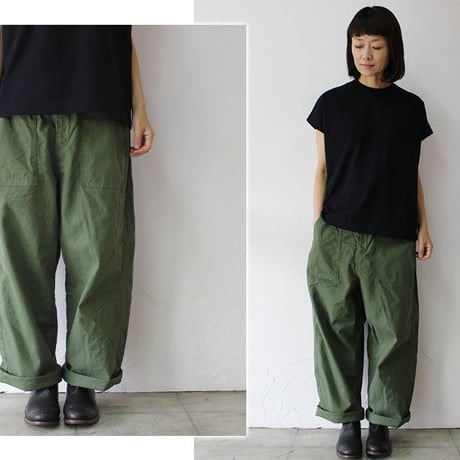 **またまた再入荷** sasanqua by trees サザンカ　US ARMY FATIGUE PANTS ファティーグパンツ　#オリーブ、ベージュ、ブラック　【送料無料】