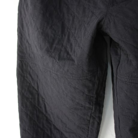 **再入荷** homspun ホームスパン　30/1天竺キルティングパンツ　#ブラック　【送料無料】
