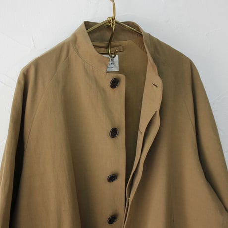 atelier naruse アトリエナルセ　コットンヘンプスタンドカラーコート｜cotton-hemp stand collar coat　【送料無料】
