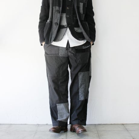 FUNSET OF ART ファンセットオブアート  ブラックパッチワークイージーパンツ　#ブラック　【送料無料】