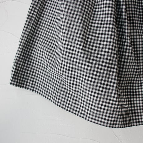 **またまたまた再入荷** LinenYa リネンヤ　コットンシルクタックスカート　#ギンガムチェック