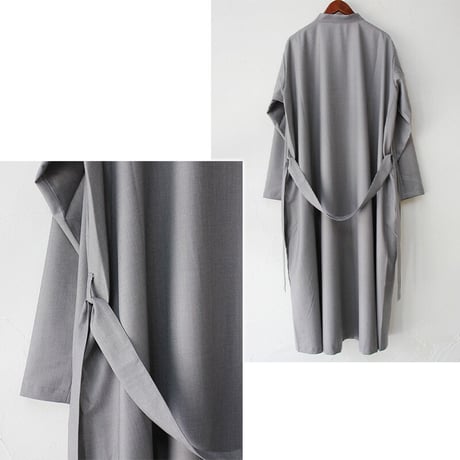 amne アンヌ　GABARDINE dress coat ギャバジンドレスコート　#グレー　【送料無料】
