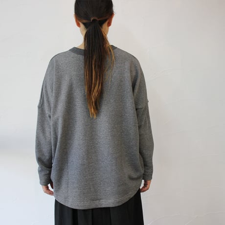 TRAVAIL MANUEL トラバイユマニュアル ヴィンテージ裏毛プルオーバー　#ヘザーグレー、チャコールグレー、サンド