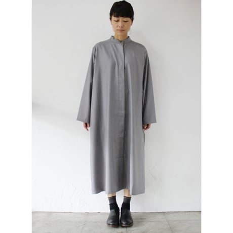 amne アンヌ　GABARDINE dress coat ギャバジンドレスコート　#グレー　【送料無料】