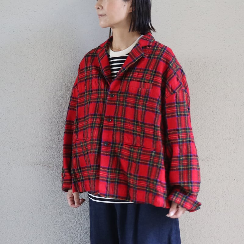 atelier naruse アトリエナルセ ウールコットンタータンチェック