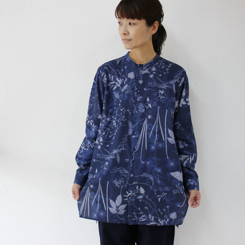 アシードンクラウドFlower Blue Print Pajama shirt アシードンクラウドFlower Blue Print Pajama shirt アシードン