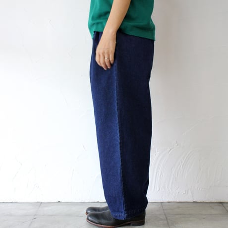 TRAVAIL MANUEL トラバイユマニュアル　オープンエンドデニムバームパンツ　#INDIGO　【送料無料】