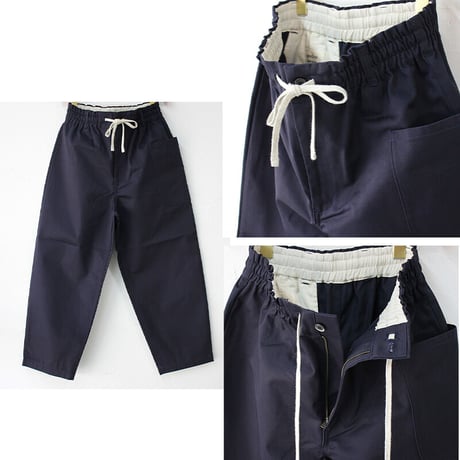 **再入荷** atelier naruse アトリエナルセ cotton chino balloon pants コットンチノWゴムバルーンパンツ #ネイビー、ベージュ　【送料無料】