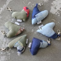 ARTE POVERA アルテポーヴェラ　デニムMIXキーホルダー　#加工デニムMIX