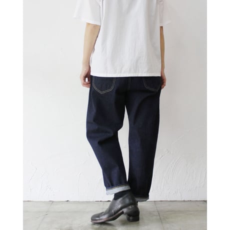 **またまたまた再入荷** sasanqua by trees  Loose Tapered Denim ルーズテーパードデニム　#one wash 【送料無料】