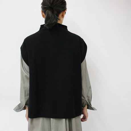 maomade マオメイド　エアーヤーンモックネックベスト　#ブラウン、レッド、ネイビー、ブラック