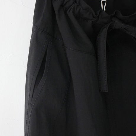 **再入荷**　homspun ホームスパン　コットンラチネフレアースカート　#ネイビー、ブラック
