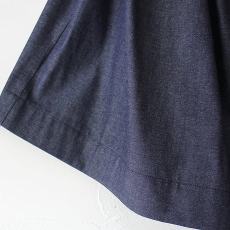 **またまた再々入荷**　Linenya リネンヤ　8ozデニムタックスカート　#インディゴ 【送料無料】