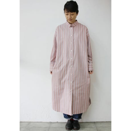 **再入荷** amne アンヌ　STRIPE dolman dress #PINK　【送料無料】