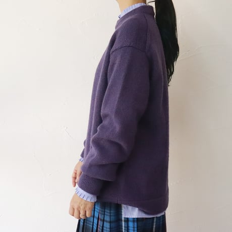 homspun ホームスパン　シェットランドプルオーバー　#ダークネイビー、パープル、ピンク、ナチュラル