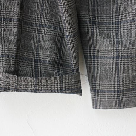TRAVAIL MANUEL トラバイユマニュアル　ダークチェックサドルパンツ　♯ M. GREY、BROWN　【送料無料】