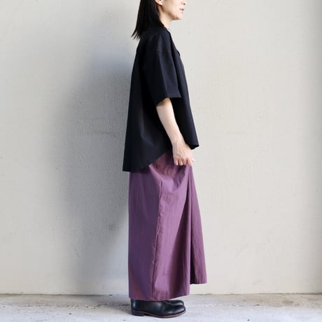 **ブラック再入荷** atelier naruse アトリエナルセ　cotton high twist poplin gaucho pants　コットンハイツイストポプリンガウチョパンツ