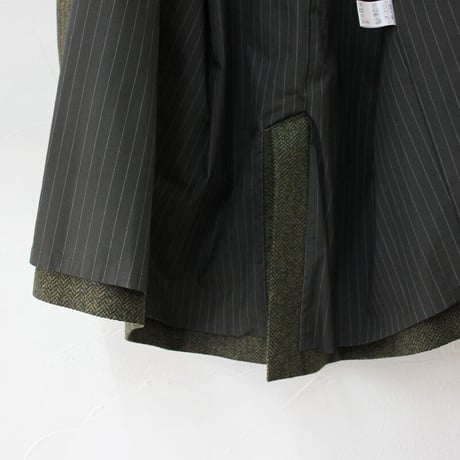 atelier naruse アトリエナルセ　MOON ENGLAND tweed cocoon coat  ツィードコクーンコート  #カーキグリーン　【送料無料】
