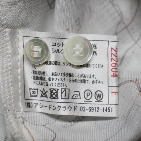 ASEEDONCLOUD アシードンクラウド　Hiraeth map print Zephyros scarf tunic #Pale blue 【送料無料】