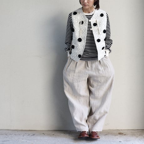 ASEEDONCLOUD アシードンクラウド blooming cloth garden instrumentalist vest #off white