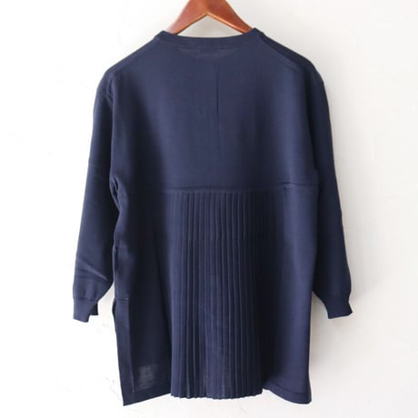 homspun ホームスパン　強撚コンパクトヤーン七分袖スナップカーデ　#サックス、グレー、ネイビー
