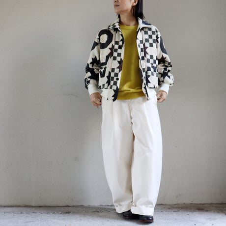 ASEEDONCLOUD アシードンクラウド　Map quilt print P.E Blouson #off white 【送料無料】