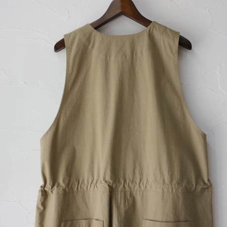 **再入荷** atelier naruse アトリエナルセ　ヴィンテージ馬布コットンオーバーオール　#キナリ、ベイジュ、ブラック
