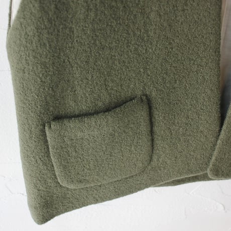 atelier naruse アトリエナルセ　pure wool bouclé vest　ピュアウールブークレベスト　#ブラック、オリーブ　【送料無料】