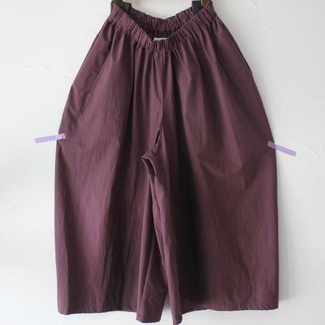 **ブラック再入荷** atelier naruse アトリエナルセ　cotton high twist poplin gaucho pants　コットンハイツイストポプリンガウチョパンツ
