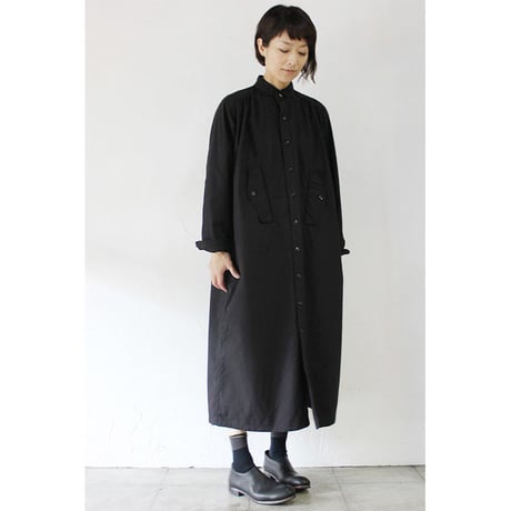 **久しぶりに再入荷**15 jyugo ジュウゴ horse clothギャザーTABIワンピース　♯ブラック　【送料無料】