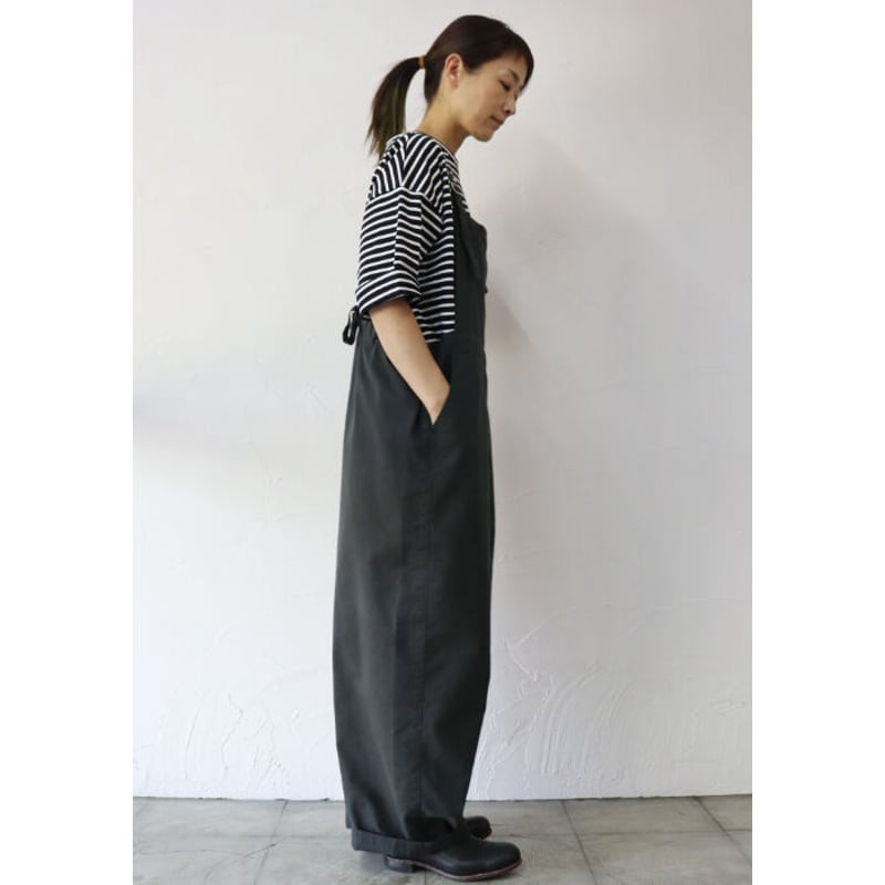 Brocante ブロカント　20sミニヘリンボンバンドルサロペット　グレー Brocante ブロカント 20sミニヘリンボンバンドルサロペット