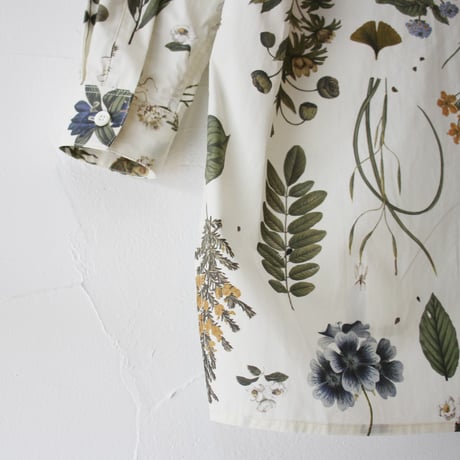 ASEEDONCLOUD アシードンクラウド　Tea garden flower print Standard shirt #off white 【送料無料】