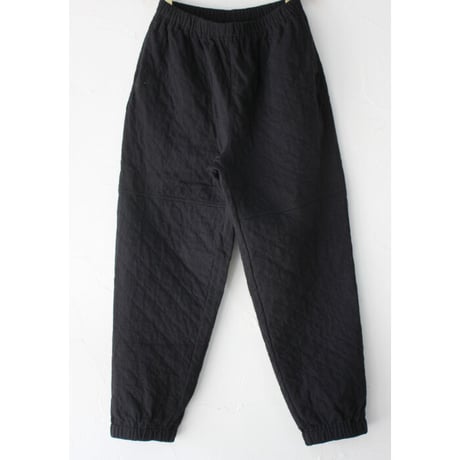 **再入荷** homspun ホームスパン　30/1天竺キルティングパンツ　#ブラック　【送料無料】