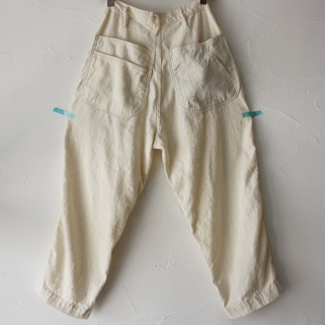 FUNSET OF ART ファンセットオブアート　コットンリネンユーティリティパンツ　#生成り