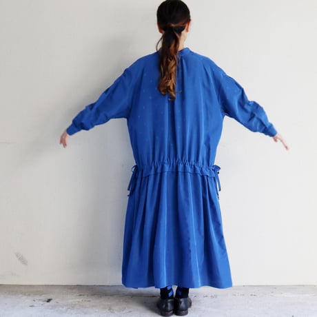 ASEEDONCLOUD アシードンクラウド　Camellia sinensis jacquard Laboratory dress  #Blue