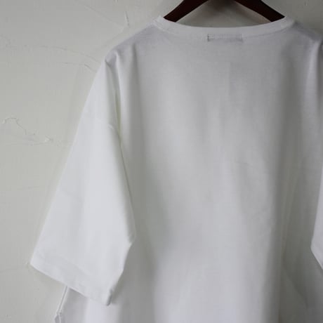 TRAVAIL MANUEL　トラバイユマニュアル　ハイゲージ天竺ハーフスリーブルークTシャツ