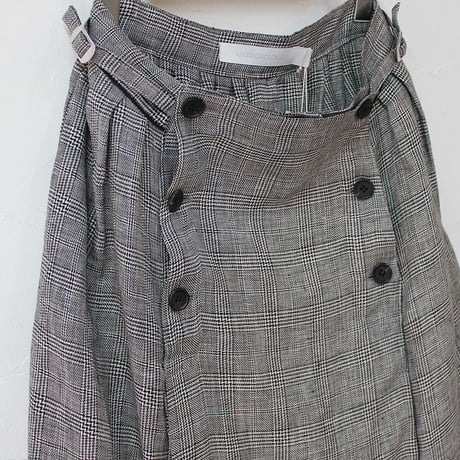 ASEEDONCLOUD アシードンクラウド　cloudcheck working skirt #black　【送料無料
