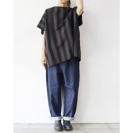 **再入荷** atelier naruse アトリエナルセ cotton denim balloon pants コットンデニムウエストゴムバルーンパンツ #インディゴ　【送料無料】
