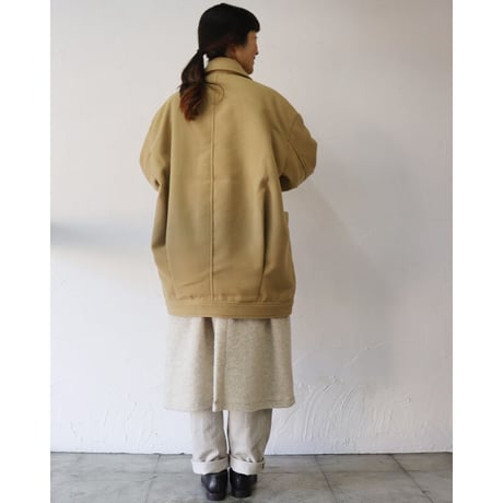 amne アンヌ　MELTON harrington coat　メルトンハリントンコート　#ベージュ　【送料無料】