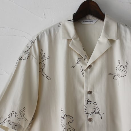atelier naruse アトリエナルセ　レーヨンコットン開襟シャツ～バレリーナ～ rayon cotton open collar shirt　【送料無料】