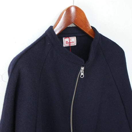 **またまたブラック再入荷** maomade マオメイド　カシミアブレンドやわらかライトメルトンジップジャケット　#ネイビー、ブラック