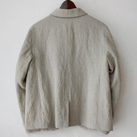 **再入荷** atelier naruse アトリエナルセ　リネンテーラードジャケット　linen tailored jacket　#ベイジュ、チャコール