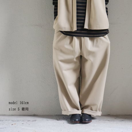ARTE POVERA アルテポーヴェラ　ポンチ裏起毛2タックワイドパンツ　#ベージュ