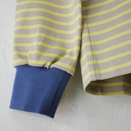 **再入荷**　atelier naruse アトリエナルセ　コットンボーダーカットソー（長袖）cotton border cut&sewn（long sleeves）