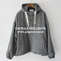 CAERULA PER LIGHTS カエルラパーライツ　ウールギンガムアノラック　#ブラック　【送料無料】