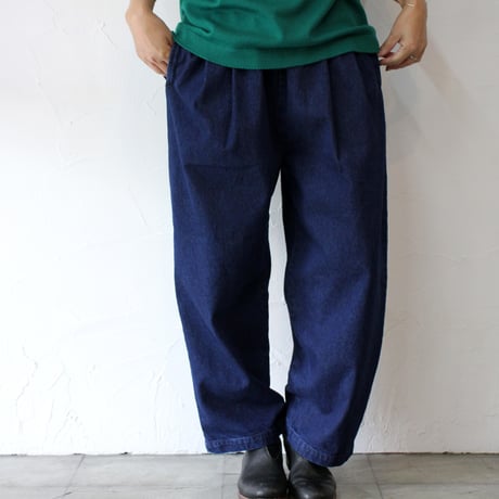 TRAVAIL MANUEL トラバイユマニュアル　オープンエンドデニムバームパンツ　#INDIGO　【送料無料】