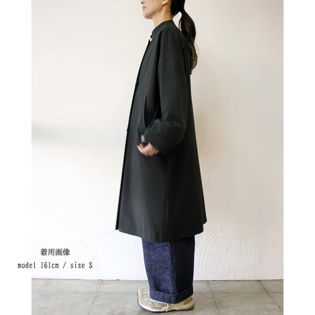 TRAVAIL MANUEL トラバイユマニュアル　スプリットツイルマオコート　#ブラック　【送料無料】