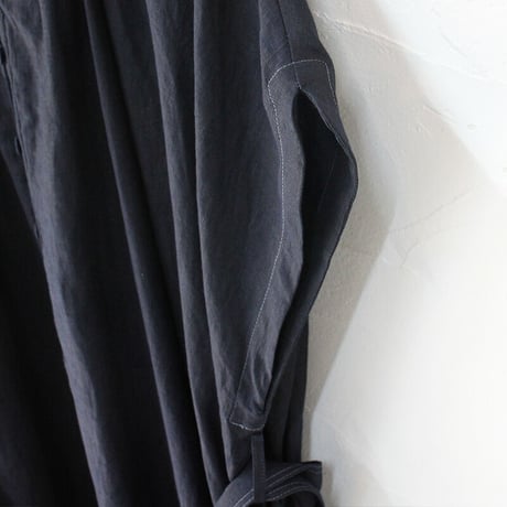 ASEEDONCLOUD アシードンクラウド　Antique linen Jiyusou smock dress #インディゴ　【送料無料】